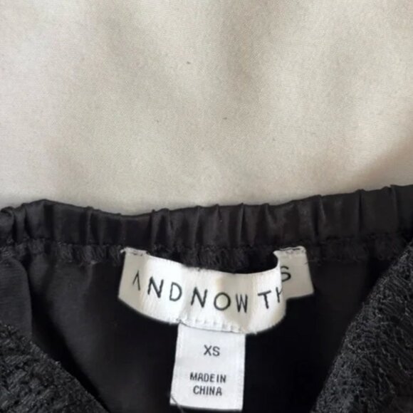 Black Puff Sleeve Blouse with Short Sleeves - Picture 4 of 5